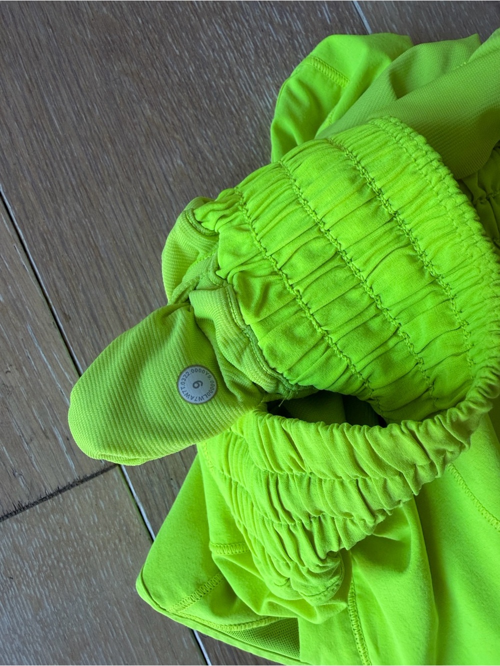 lululemon athletica Neon Lime Running Shorts hotty hot 4” hi rise - Picture 2 of 3